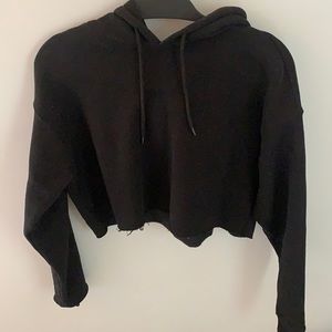 Urban Outfitters cropped black hoodie